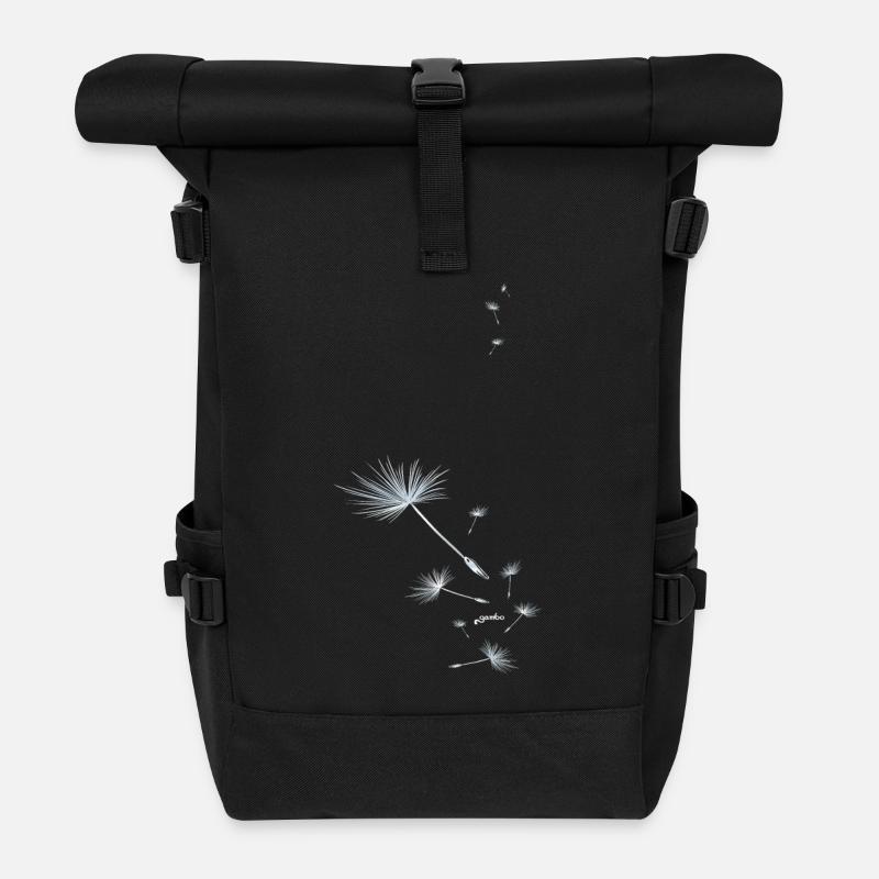 Pusteblume Design 4 - Rolltop Rucksack - Schwarz