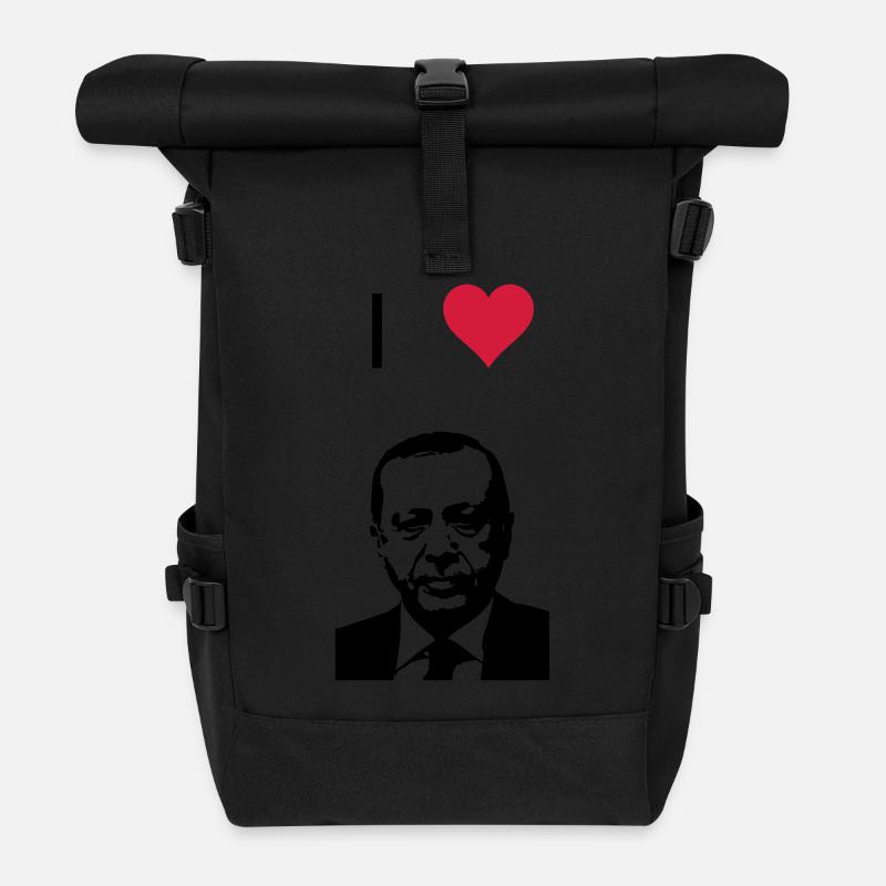 Recep Tayyip Erdoğan - Rolltop Rucksack - Schwarz