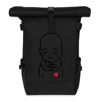 Shy boy - Roll Top Backpack - black - Front