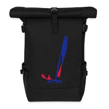 katamaran_1 - Sac à dos roll top - noir - Devant