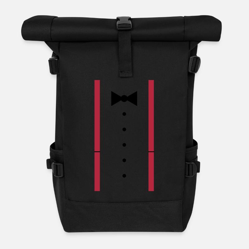Hosenträger - Rolltop Rucksack - Schwarz