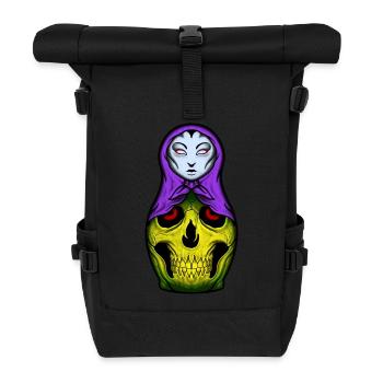 Skeletroschka - Rolltop Rucksack - Schwarz - Vorne