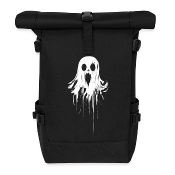 Funny Bed Sheet Ghost - Roll Top Backpack - black - Front