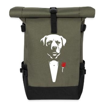 Ein Angebot dass du nicht ablehnen kannst - Rolltop Rucksack - Olive/Schwarz - Vorne