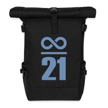 Unendlich durch 21 Millionen Bitcoin - Rolltop Rucksack - Schwarz - Vorne