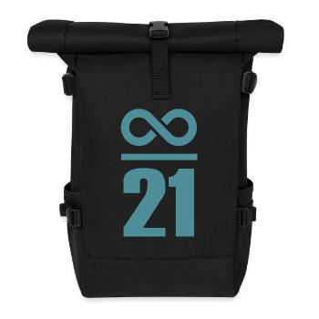 Unendlich durch 21 Millionen Bitcoin - Rolltop Rucksack - Schwarz - Vorne