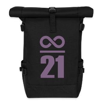 Unendlich durch 21 Millionen Bitcoin - Rolltop Rucksack - Schwarz - Vorne