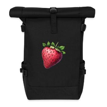 strawberry - Rolltop Rucksack - Schwarz - Vorne