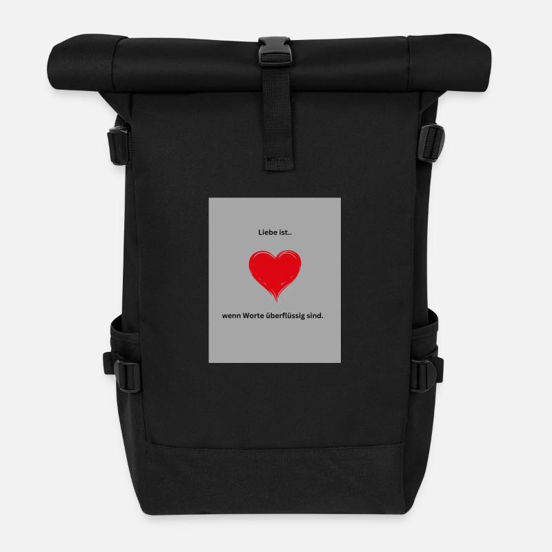Worte überflüssig - Rolltop Rucksack - Schwarz