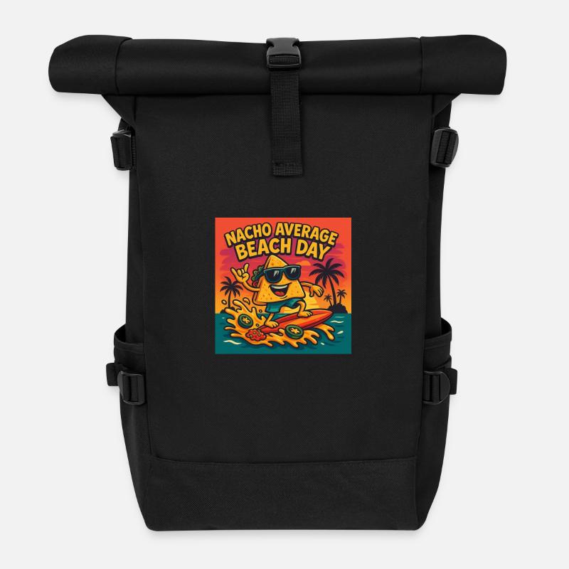 Nacho Average Beach Day Design - Rolltop Rucksack - Schwarz
