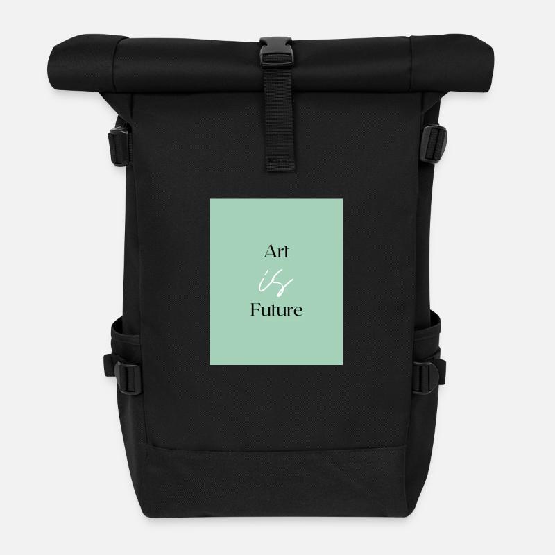Art is Future - Roll Top Backpack - black