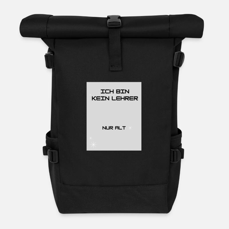 Lehrer - Rolltop Rucksack - Schwarz