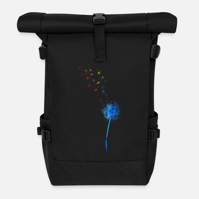 pissenlit - Sac à dos roll top - noir