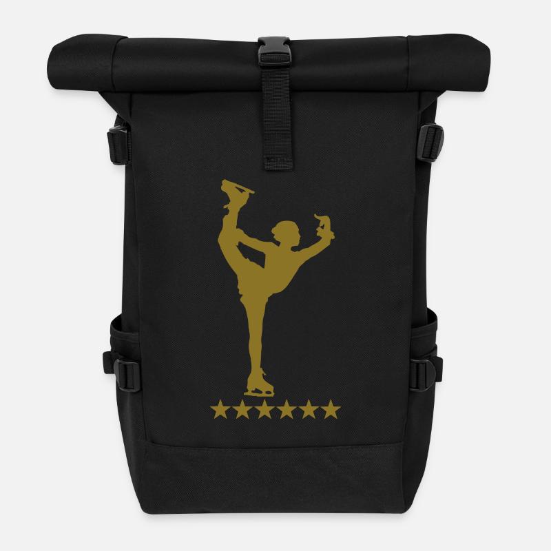 Eiskunstlauf - Rolltop Rucksack - Schwarz
