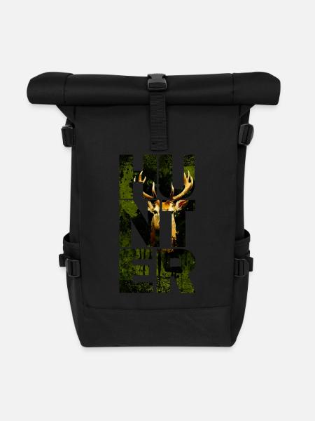 HUNTER Jäger - Rolltop Rucksack - Schwarz