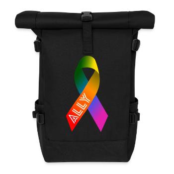 Queer Community Ally Loop - Roll Top Backpack - black - Front