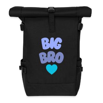 Big Bro Love Geschwister - Rolltop Rucksack - Schwarz - Vorne
