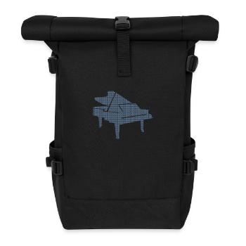 DNA Piano - Passion for classical music - Roll Top Backpack - black - Front