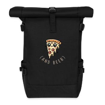 Pizza & Beer – The Perfect Combo! - Roll Top Backpack - black - Front