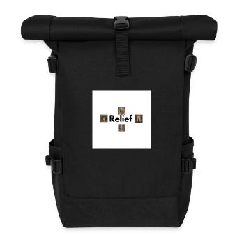 RELIEF - Rolltop Rucksack - Schwarz - Vorne