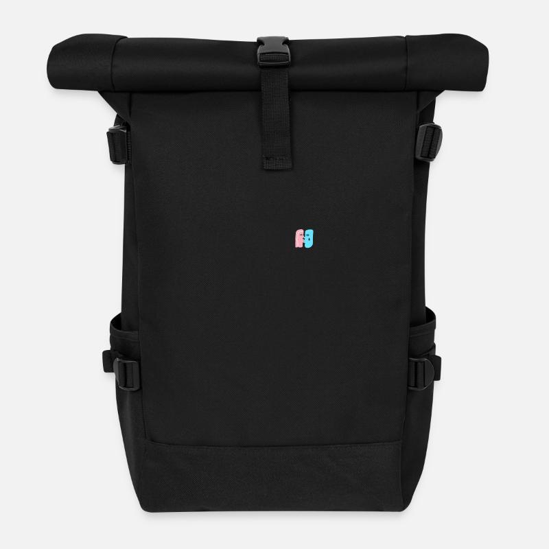 Liebende Gesichter von Angesicht zu Angesicht, ein ple ple - Rolltop Rucksack - Schwarz