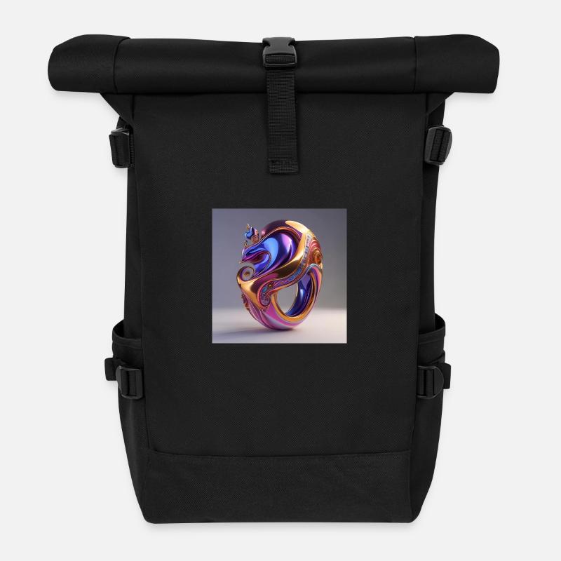 Bague d’art - Sac à dos roll top - noir