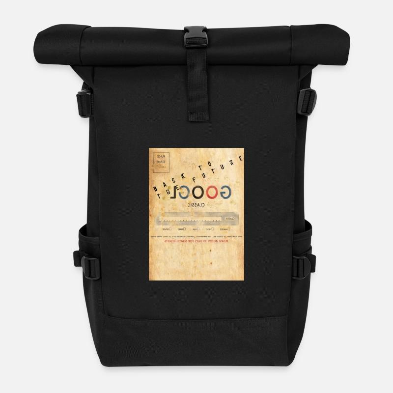 Google Back to the Future Parody - Roll Top Backpack - black
