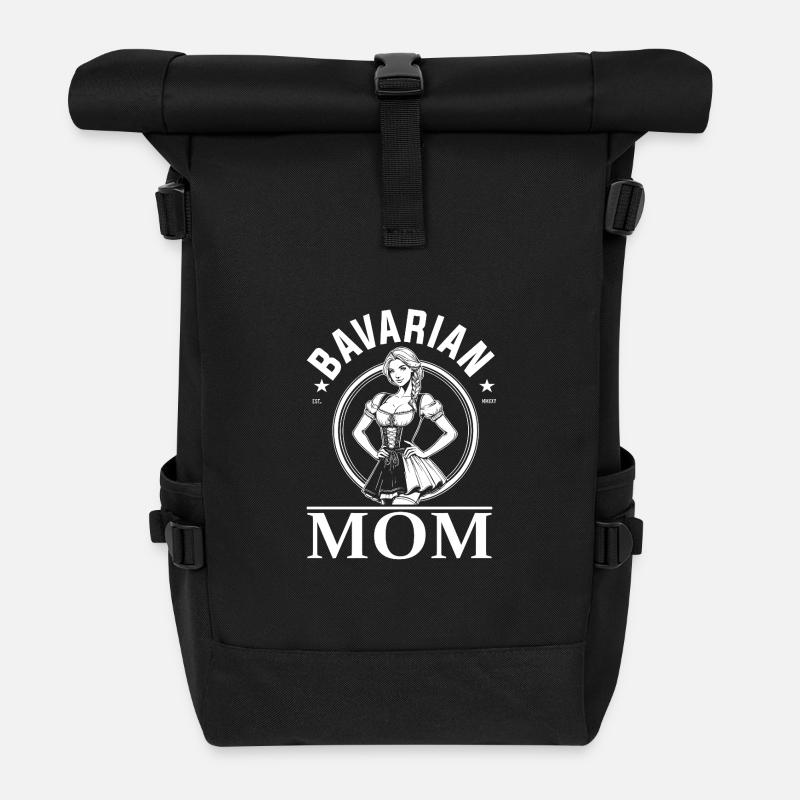 Bayerische Mutter - Bavarian Mom Design - Rolltop Rucksack - Schwarz