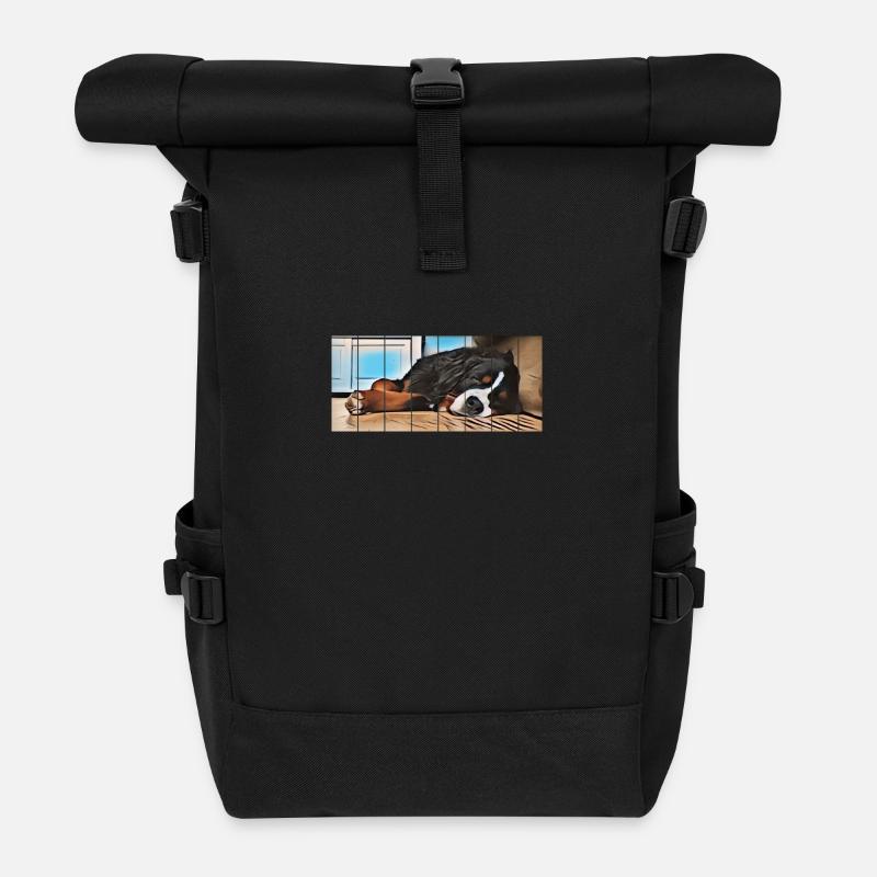Berner Berghund - Rolltop Rucksack - Schwarz