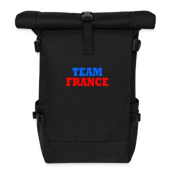Frankreich - Rolltop Rucksack - Schwarz - Vorne