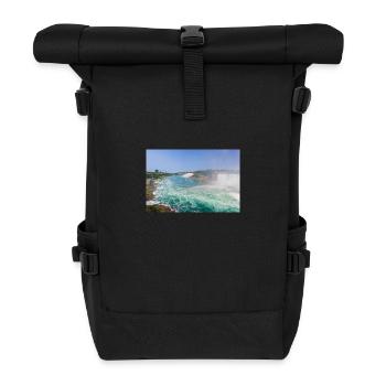 Canada Ontario Niagara Falls American and Canadian - Roll Top Backpack - black - Front