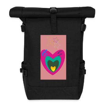 T-shirt - Roll Top Backpack - black - Front