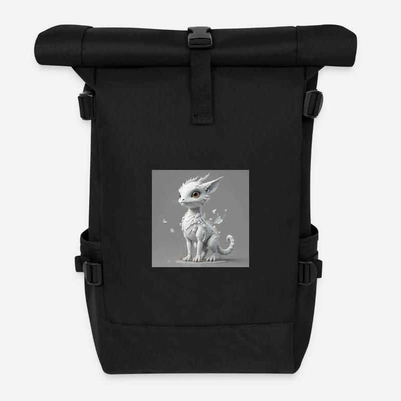 FabelwesenDinicus - Rolltop Rucksack - Schwarz