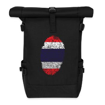 Empreintes digitales - Thaïlande - Sac à dos roll top - noir - Devant