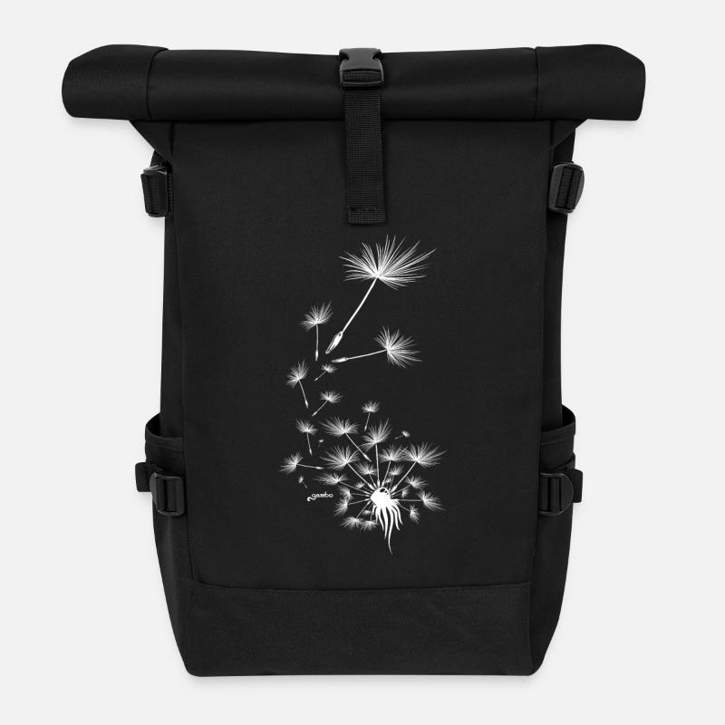 Pusteblume Design 7 - Rolltop Rucksack - Schwarz
