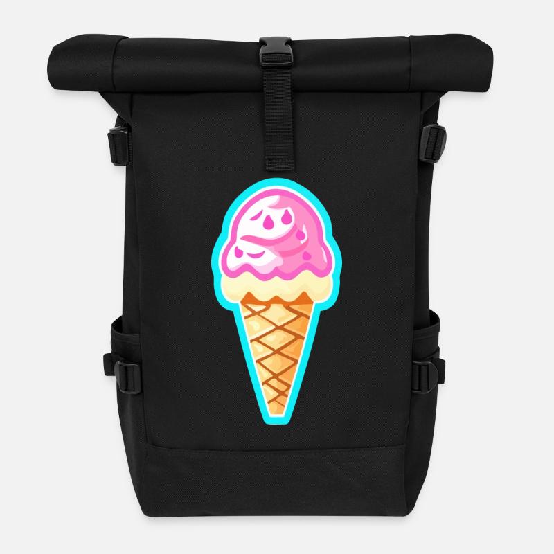 Eis - Rolltop Rucksack - Schwarz