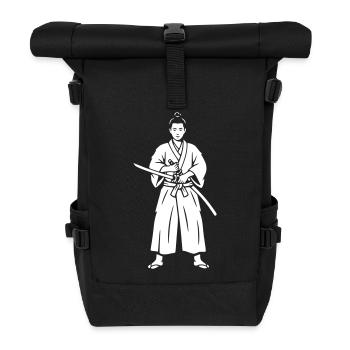 Samurai Iaido Konzentration Katana - Rolltop Rucksack - Schwarz - Vorne