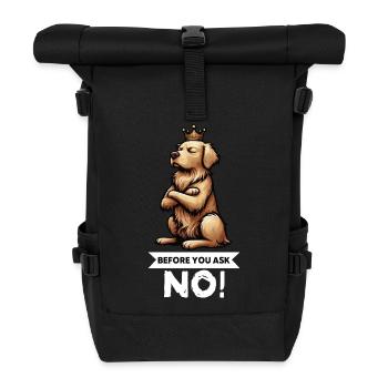 Before You Ask Golden Retriever Goldie Goldies - Rolltop Rucksack - Schwarz - Vorne