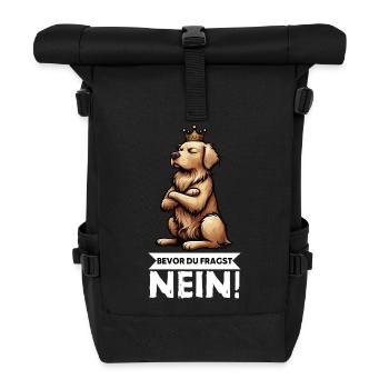 Bevor Du Fragst Golden Retriever Goldie Goldies - Rolltop Rucksack - Schwarz - Vorne