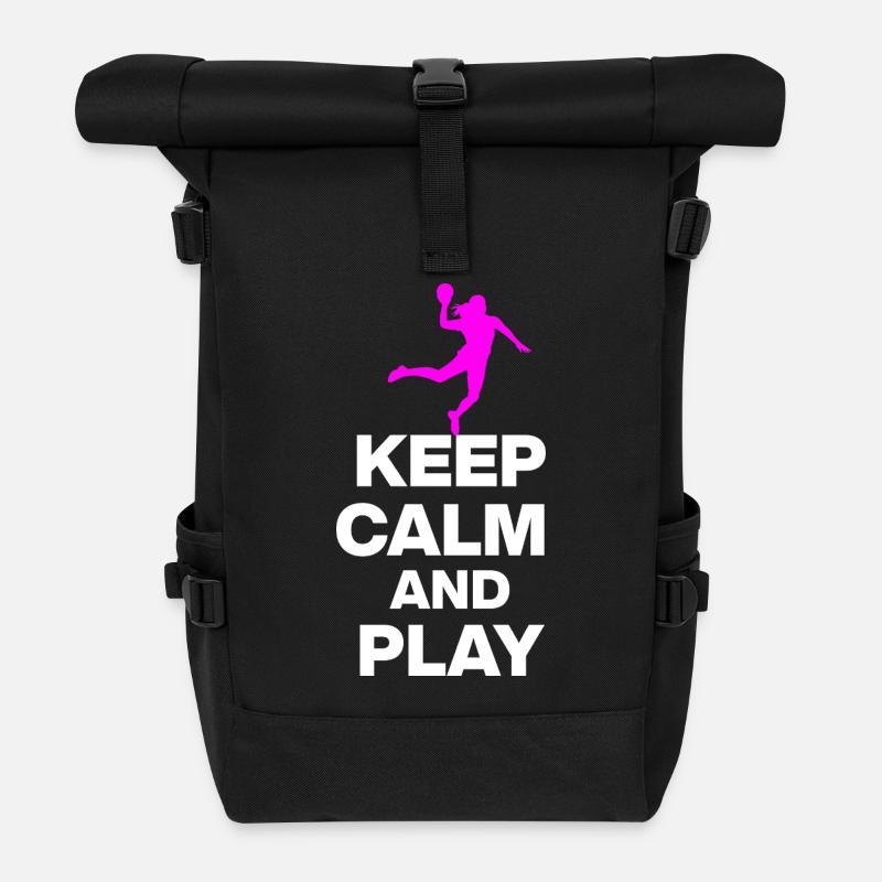 KEEP CALM AND PLAY HANDBALL! EM GESCHENK GERMANY s - Rolltop Rucksack - Schwarz