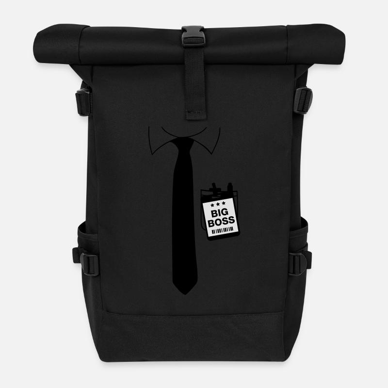 Big Boss Krawatte - Rolltop Rucksack - Schwarz
