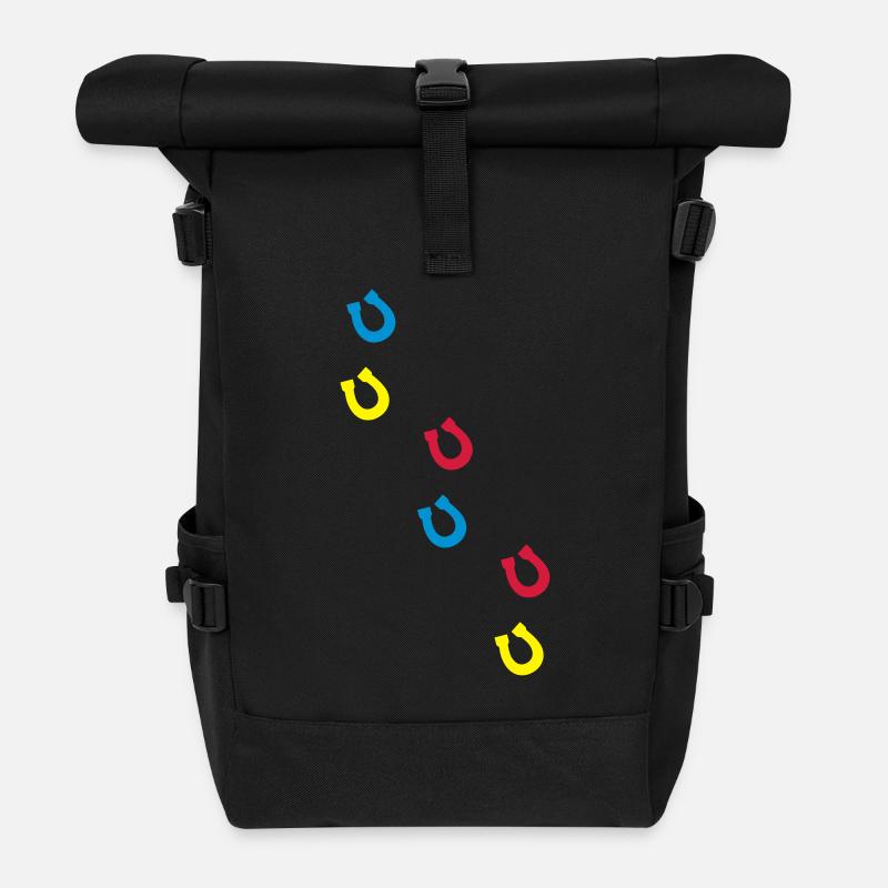hufen_wo3 - Rolltop Rucksack - Schwarz