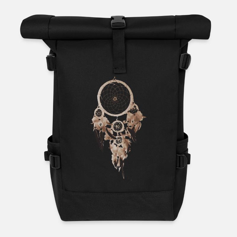Attrape-rêves dream catcher - Sac à dos roll top - noir