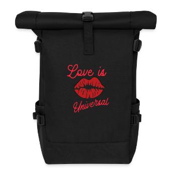 Liebe ohne Grenzen - Rolltop Rucksack - Schwarz - Vorne