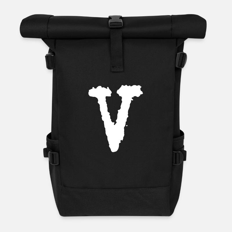 V - Rolltop Rucksack - Schwarz