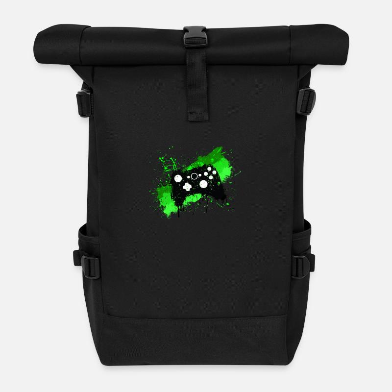 Box Graffiti Gamer - Roll Top Backpack - black