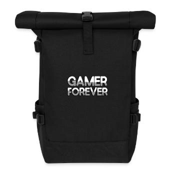 GAMER FOREVER - Gaming - Roll Top Backpack - black - Front