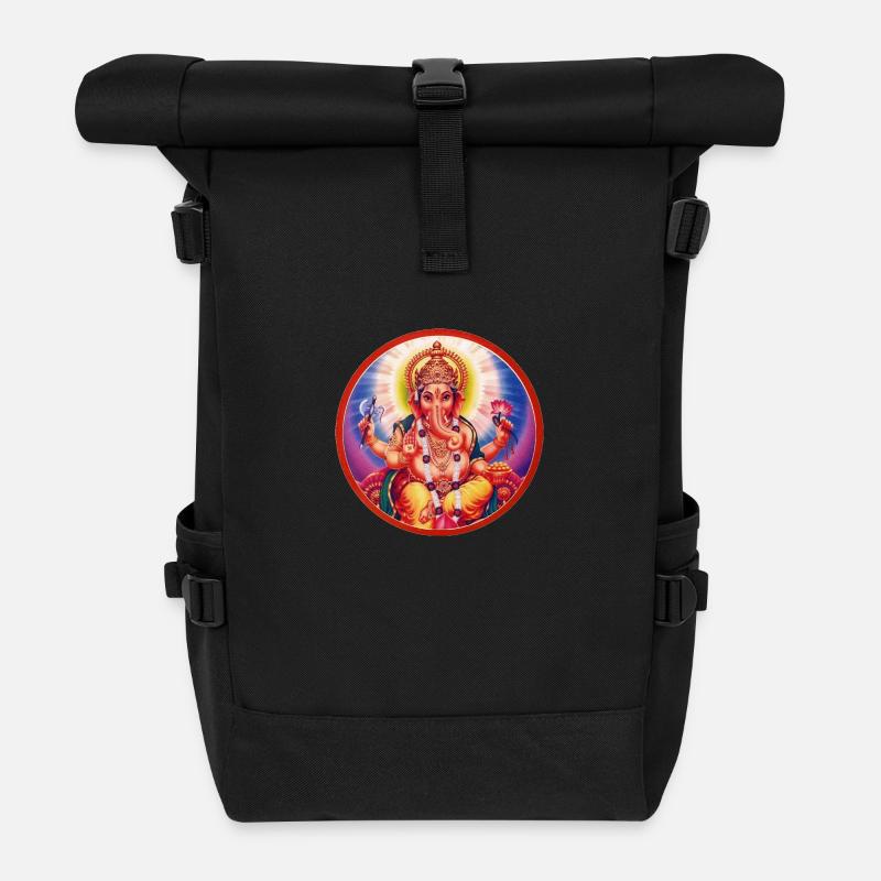 Ganesha - Rolltop Rucksack - Schwarz