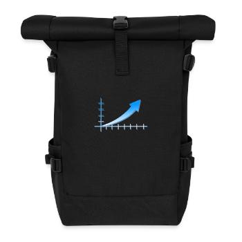 stock market - Roll Top Backpack - black - Front