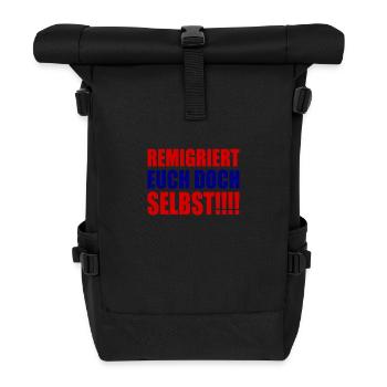 Remigrez vous-mêmes - Sac à dos roll top - noir - Devant